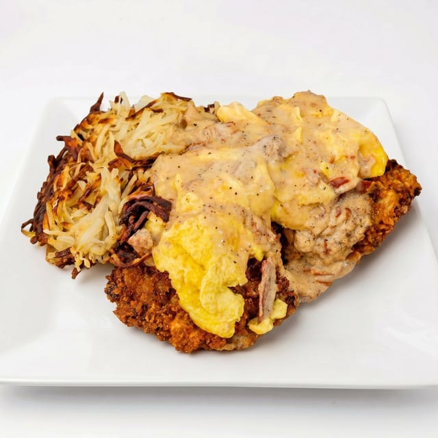 Country Burger Benedict.