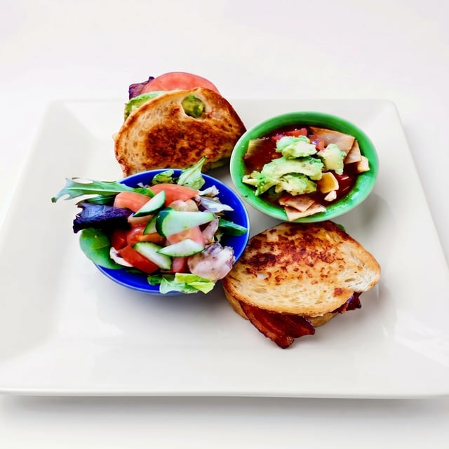 Soup, Salad, Sandwich.